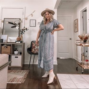 Boho Maxi Wrap Dress